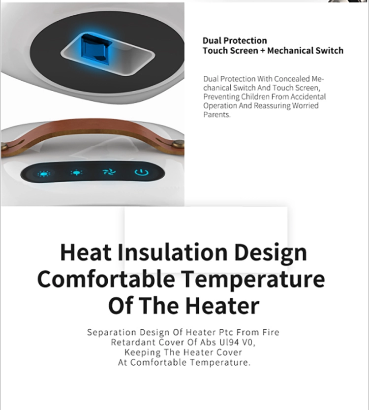 Ceramic personal Space PTC heater Oscillating with Tip-Over and Overheating Protection