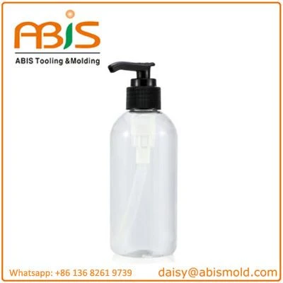 Flat Round Plastic Shampoo Bottle